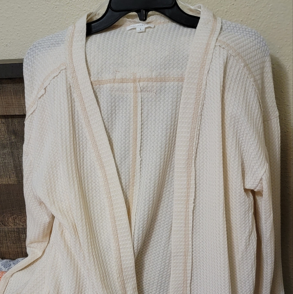 Rose and Remington Blu Pepper waffle knit cardigan jacket